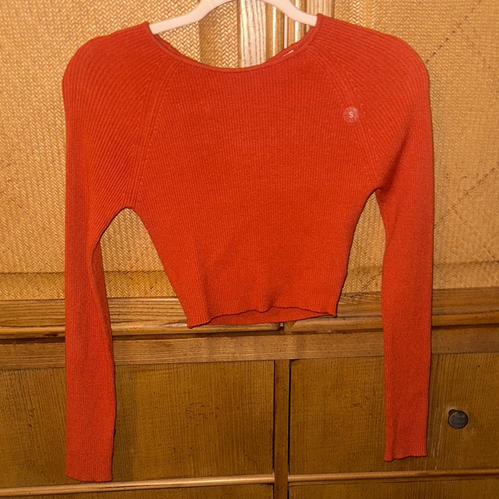 PacSun Fiery Orange Crop Top